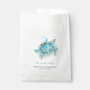 Tropical Destination Wedding Sea Turtle Favor Bag