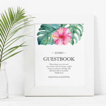 Tropical Destination Wedding Telephone Guestbook