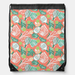 Tropical Dink‑On‑The‑Go Drawstring Bag