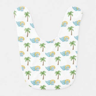Tropical Dinosaur Baby Bib