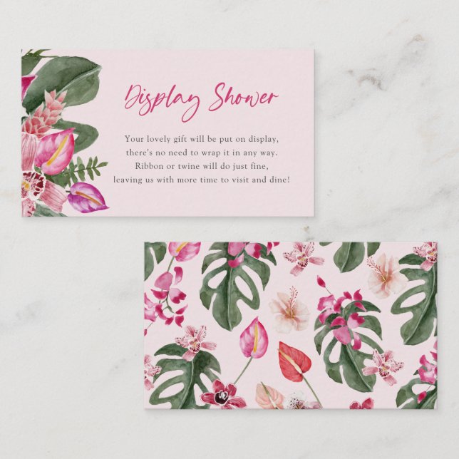 Tropical Display Shower Card (Front/Back)