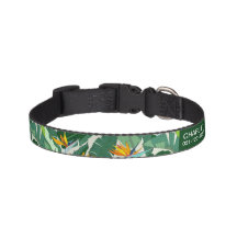 Tropical Dog Collar with Name and Phone Number
