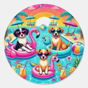 Tropical Dog Pool Party Sign