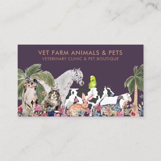 Tropical Dog Walker Business Card