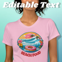 Tropical Donut Beach Food Editable