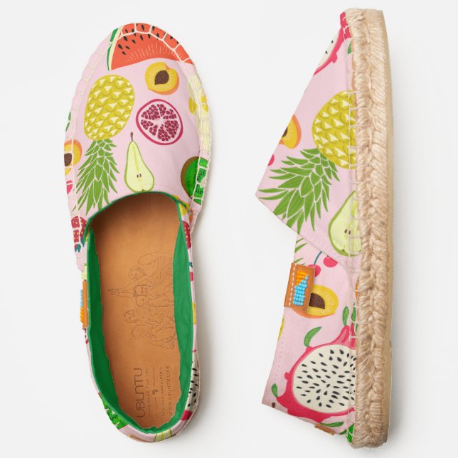tropical dragon fruit kiwi pomegranate espadrilles (Side)