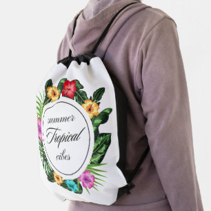 Tropical Drawstring Backpack