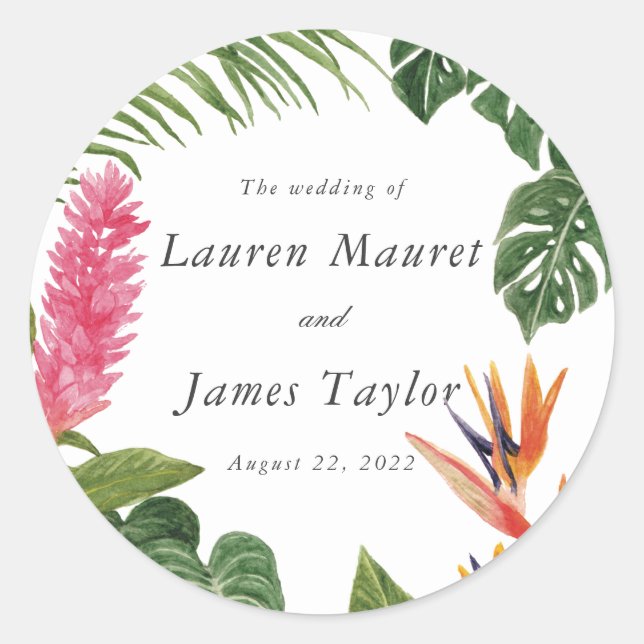 Tropical Dream Classic Round Sticker (Front)