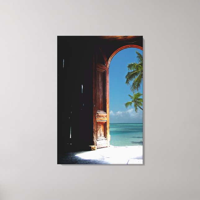 Tropical Dream Door Canvas Print (Front)
