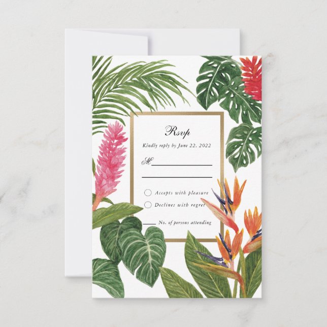 Tropical Dream RSVP Card (Front)