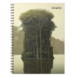 Tropical dreamlike conceptual collage notebook