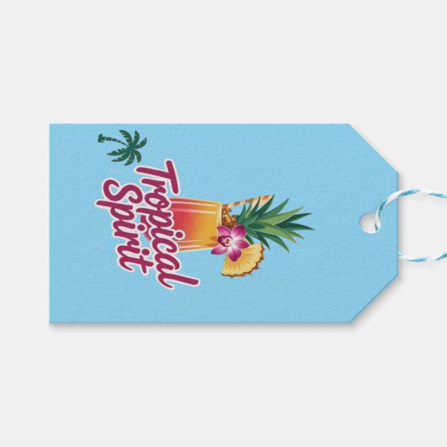 Tropical Dreams Gift Tags (Front (Horizontal))
