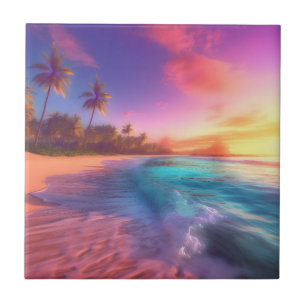 Tropical Dreamscape Ceramic Tile