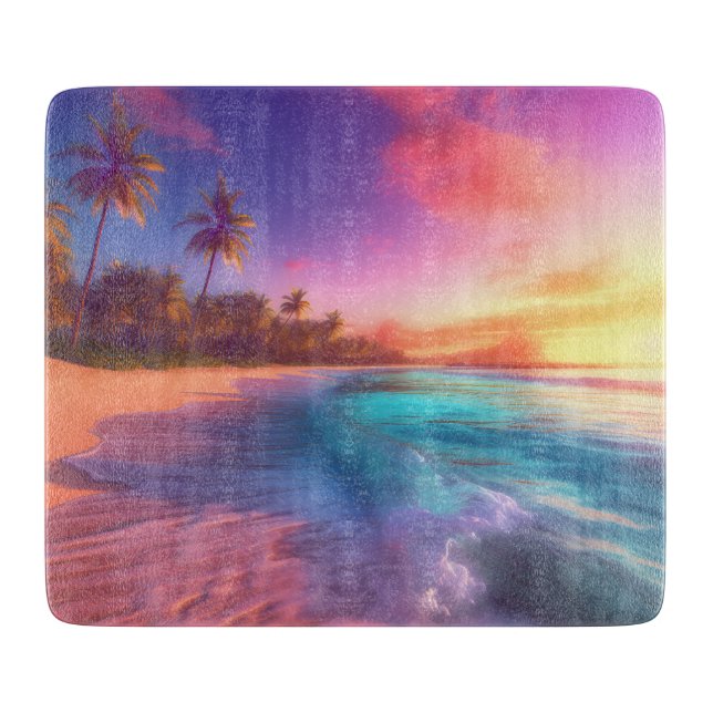 Tropical Dreamscape Cutting Board (Front)