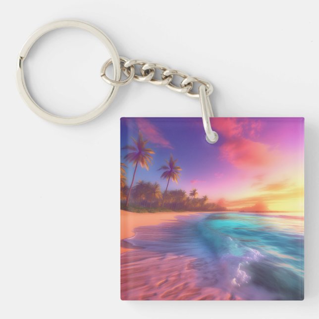 Tropical Dreamscape Keychain (Front)