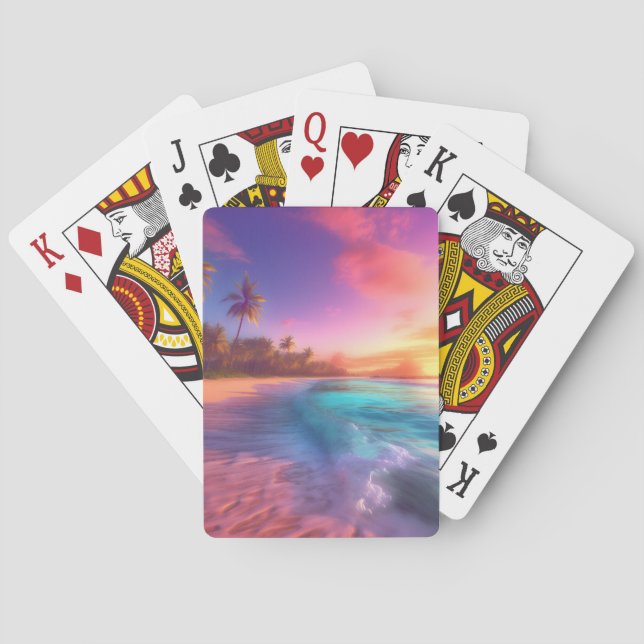 Tropical Dreamscape Poker Cards (Back)