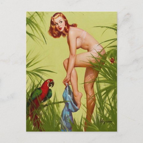 Tropical Dressing Pin Up Postcard