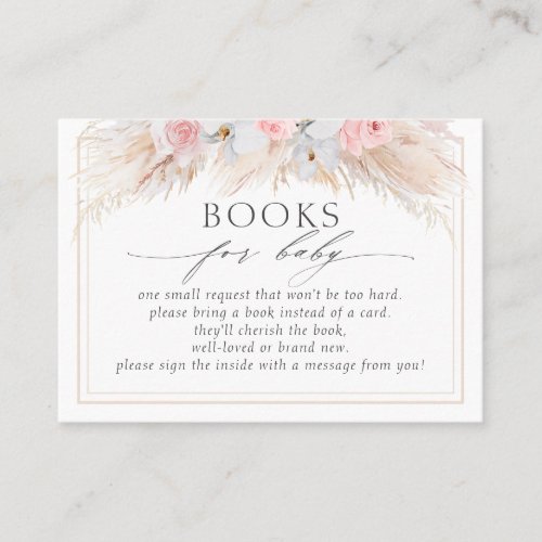 Tropical Dried Pampas Grass Baby Books Request Business Card