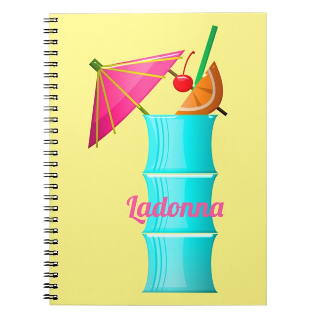 Tropical drink colorful summer Hawaiian cocktail Notebook (Front)