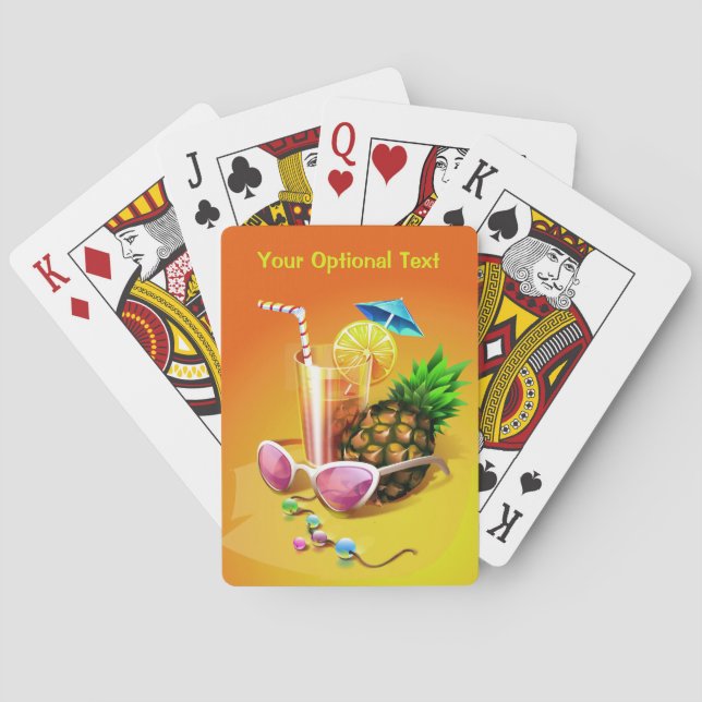 Tropical Drink custom playing cards (Back)