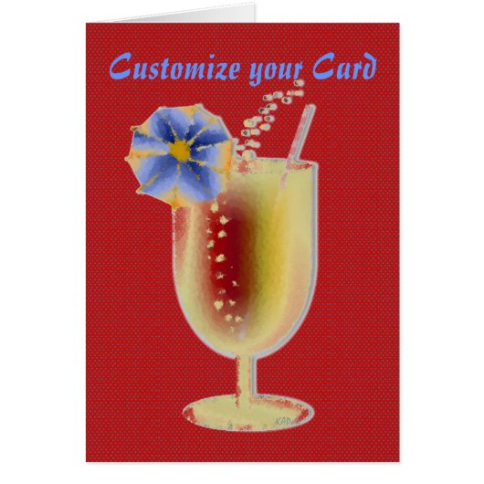 Tropical Drink (customize) Cards (Front)