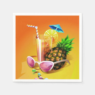 Tropical Drink paper napkins