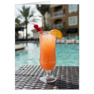 TROPICAL DRINK RETIREMENT GIANT CUSTOM CARD