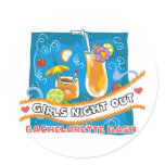 Tropical Drinks Bachelorette Bash Classic Round Sticker