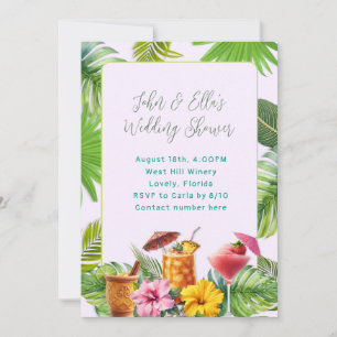 Tropical Drinks Couples Shower invitation