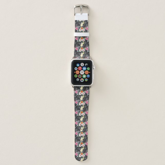 Tropical Drinks With Animals Apple Watch Band (Front)