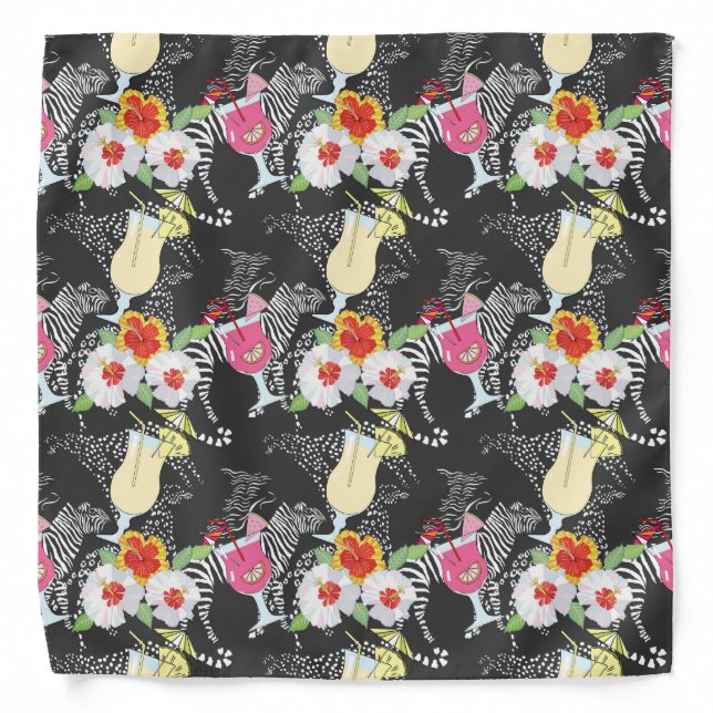 Tropical Drinks With Animals Bandana (Front)