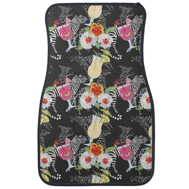 Tropical Drinks With Animals Car Mat (Front)