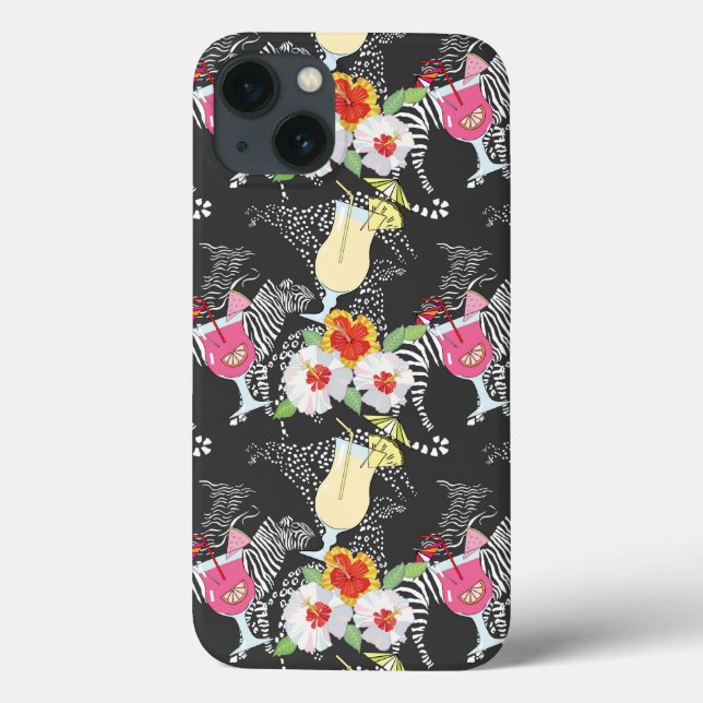 Tropical Drinks With Animals Case-Mate iPhone Case (Back)