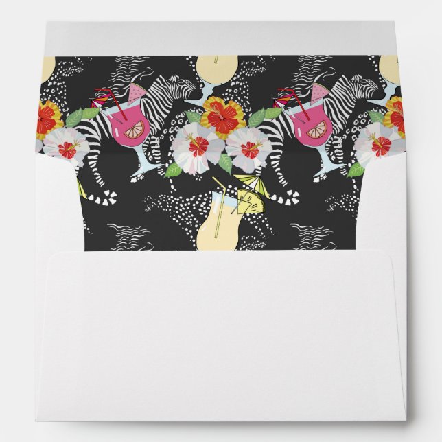 Tropical Drinks With Animals Envelope (Back (Bottom))