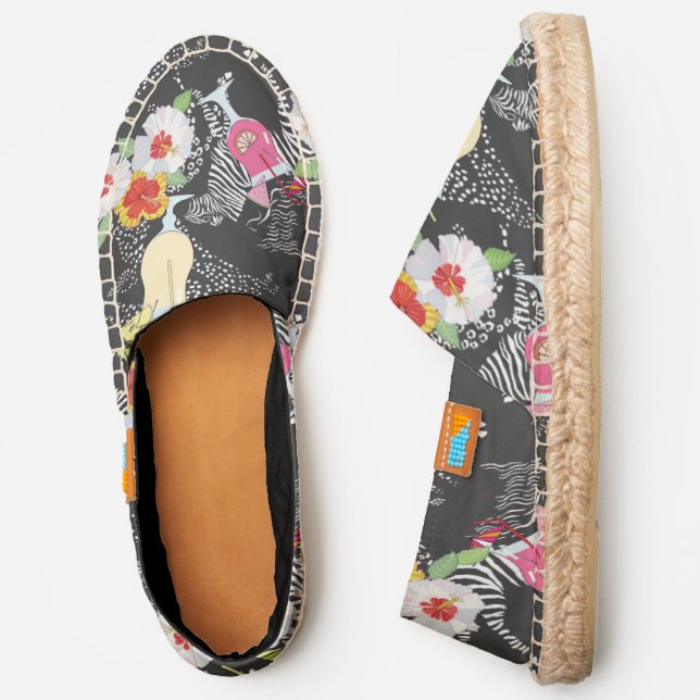 Tropical Drinks With Animals Espadrilles (Side)