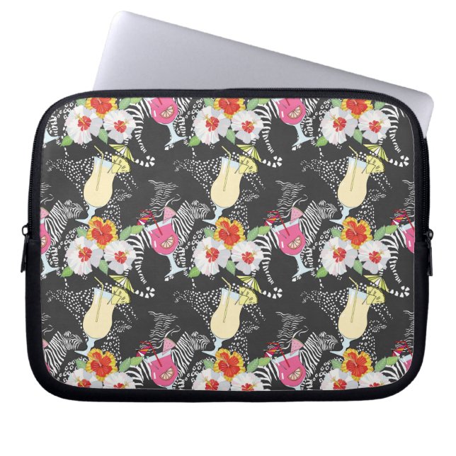 Tropical Drinks With Animals Laptop Sleeve (Front)