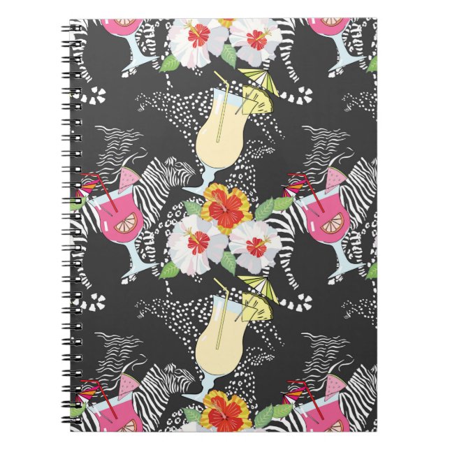 Tropical Drinks With Animals Notebook (Front)