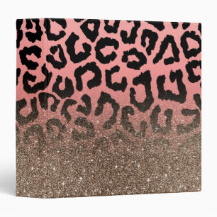 Tropical Dusk Glitter Personalize 3 Ring Binder