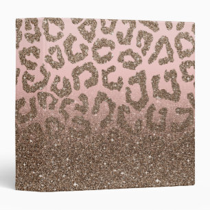 Tropical Dusk Glitter Personalize 3 Ring Binder