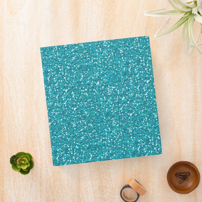 Tropical Dusk Glitter Personalize 3 Ring Binder (In Situ)