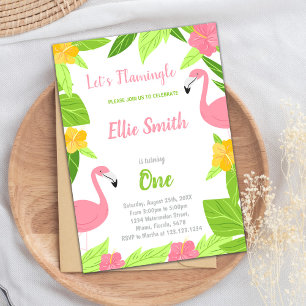 Tropical Editable Party Card for Kids or Adults