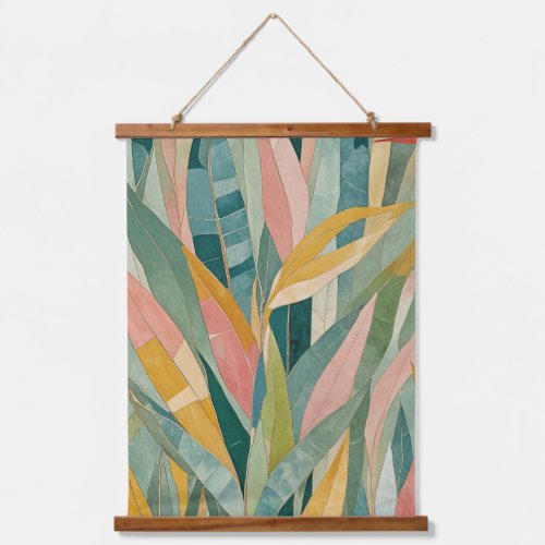 Tropical Elegance Abstract Bird of Paradise Hanging Tapestry