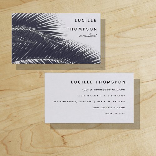 Tropical Elegance Modern Professional Business Card