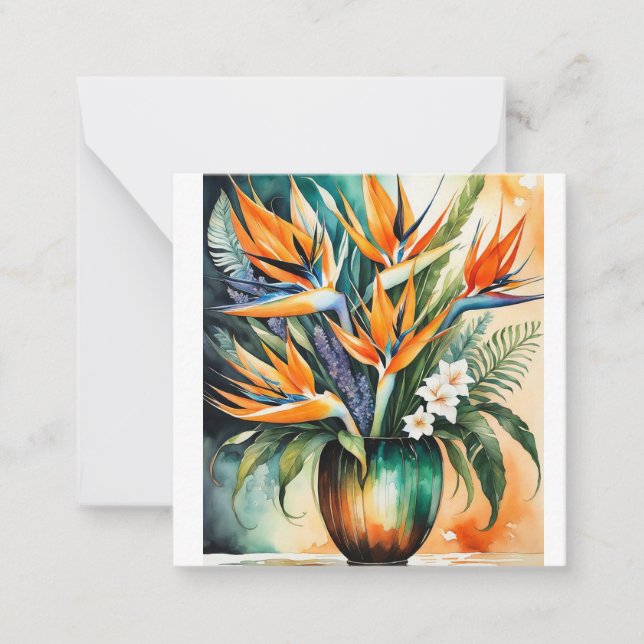 Tropical Elegance Note Card (Front)