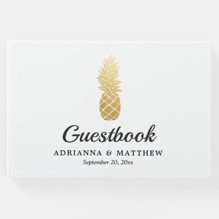 Tropical Elegance | Pineapple Wedding Guestbook