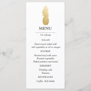 Tropical Elegance | Pineapple Wedding Menu by Wedding_Trends_Now at Zazzle