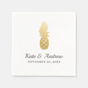 Tropical Elegance Pineapple Wedding Napkins