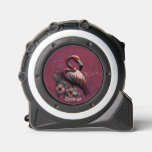 Tropical elegance, the flamingo in the twilight.  tape measure