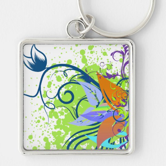 tropical elegance vector design keychain