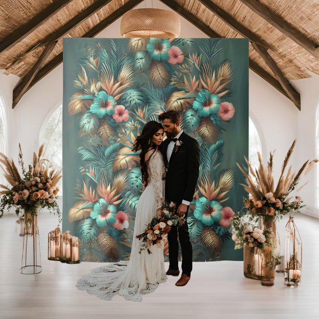 Tropical Elegance Wedding Backdrop (Creator Uploaded)
